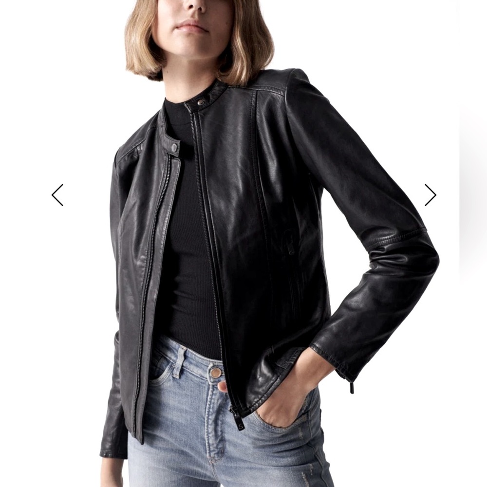 Women's Black Leather Jacket